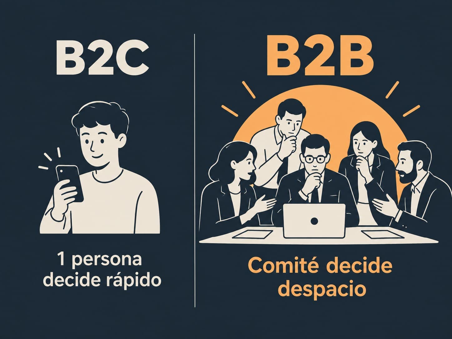 Diferencia entre decisión de compra B2C y B2B